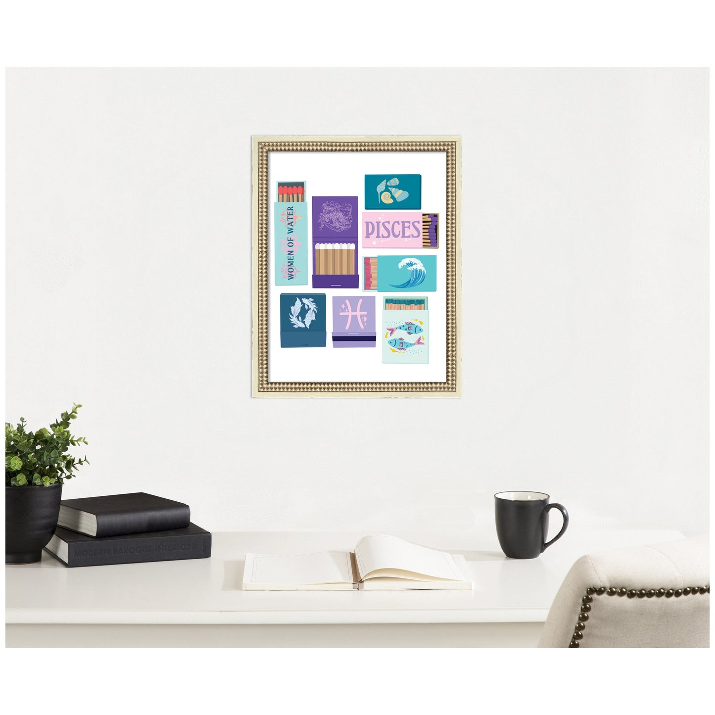 Pisces Matchbooks 14x18 FC by Megan Ryan Framed Wall Art Print