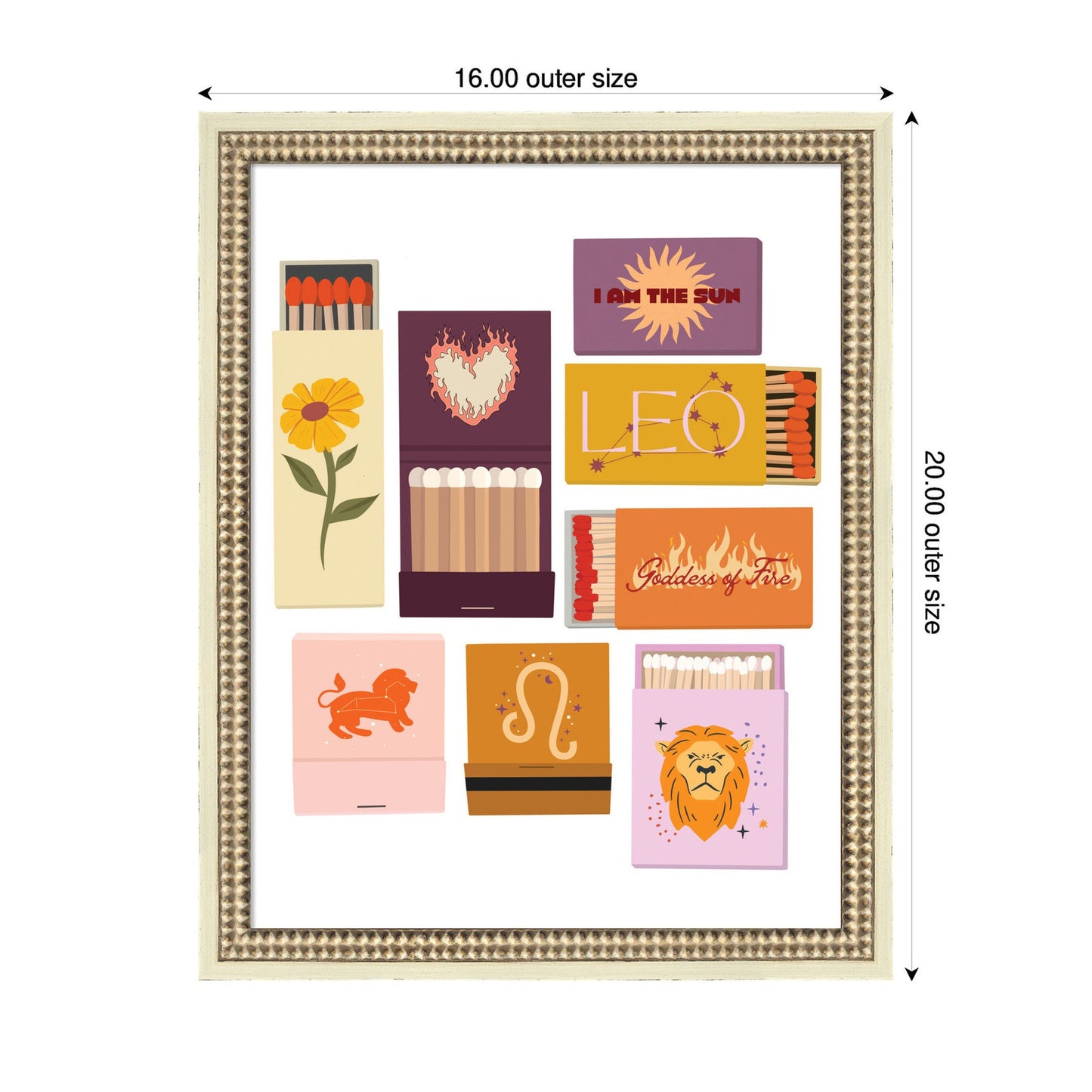 Leo Matchbooks 14x18 FC by Megan Ryan Framed Wall Art Print