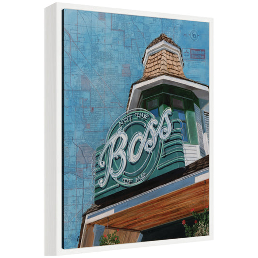 The Boss by Krista V. Allenstein Framed Canvas Wall Art Print