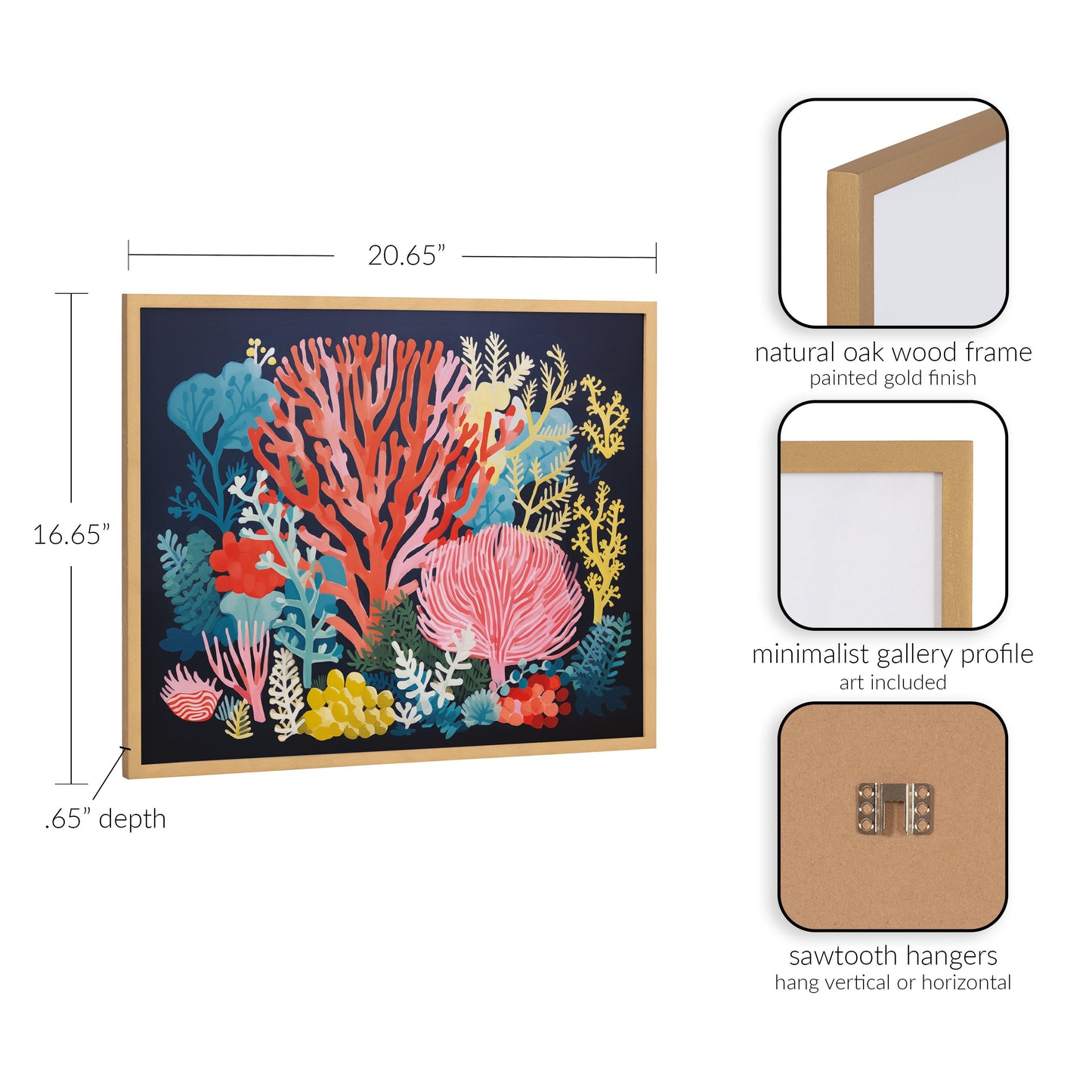 Gallery Bright Coral Underwater Ocean Print by The Creative Bunch Studio