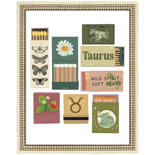 Taurus Matchbooks 14x18 FC by Megan Ryan Framed Wall Art Print
