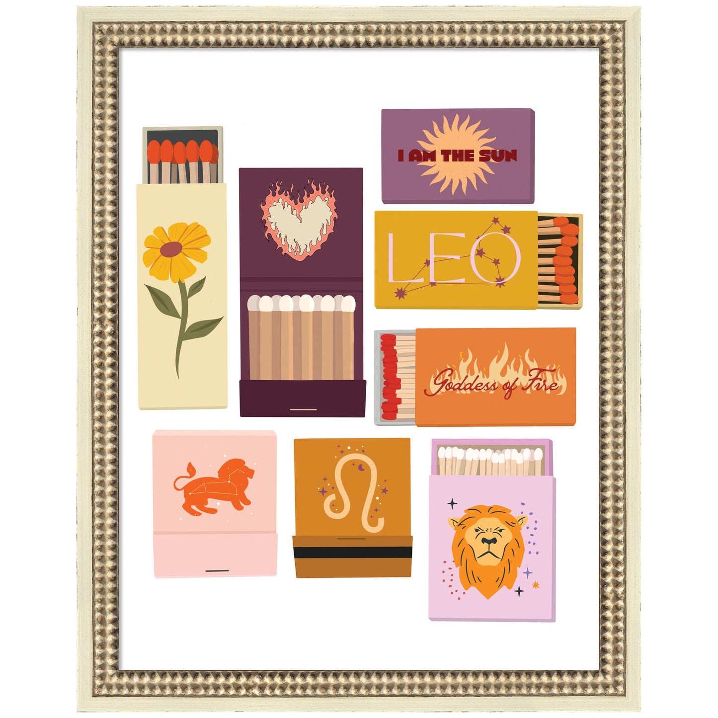 Leo Matchbooks 14x18 FC by Megan Ryan Framed Wall Art Print