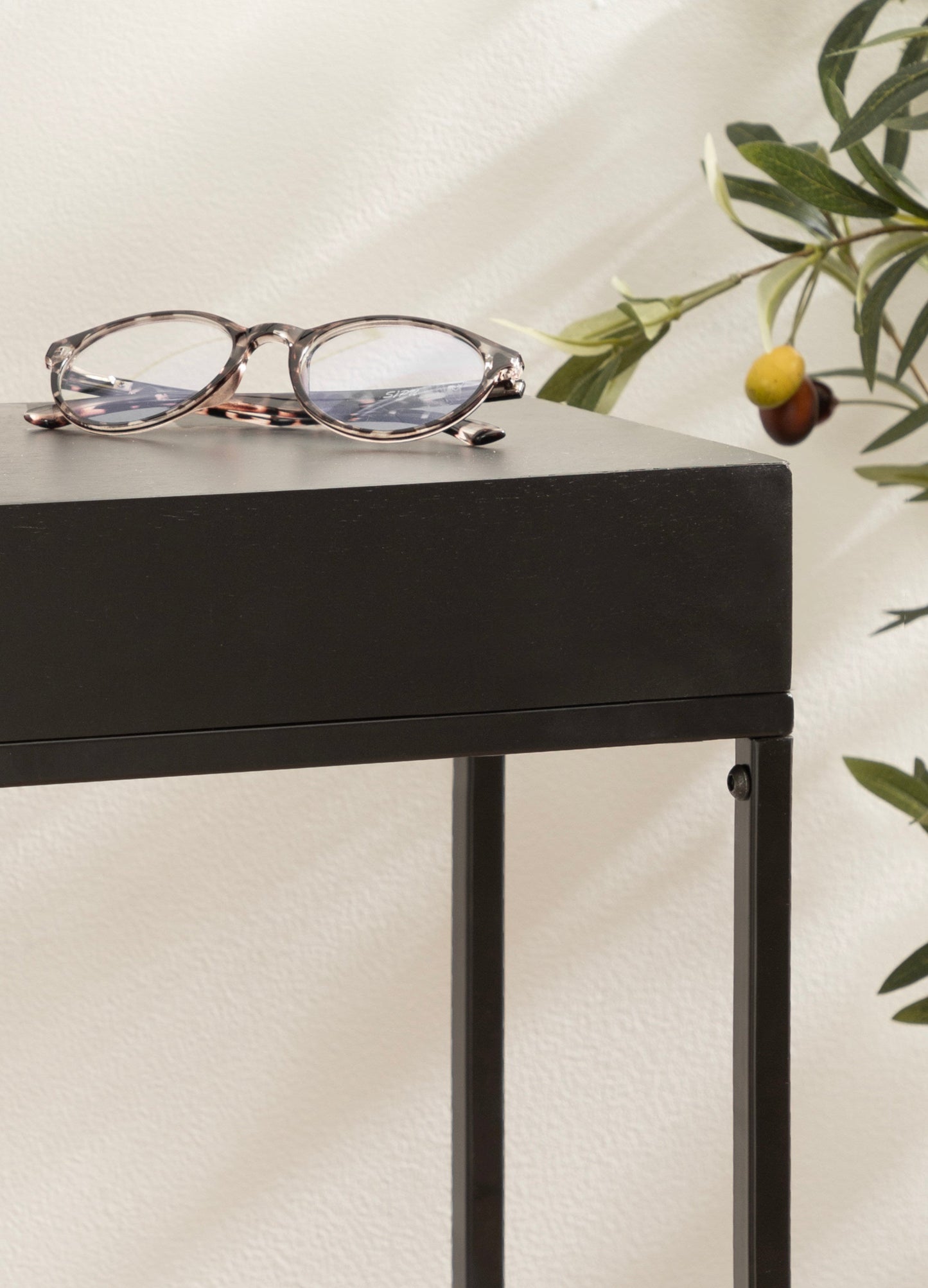 Karlsen Wood and Metal Slim Side Table