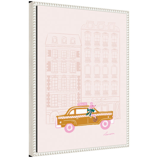 Sylvie Beaded NYC Joy Ride Framed Canvas by Yellow Heart Art