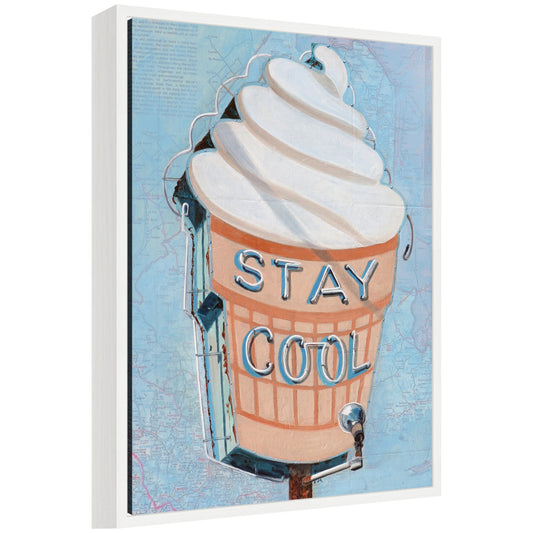 Stay Cool by Krista V. Allenstein Framed Canvas Wall Art Print