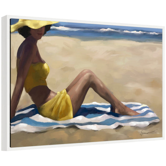 Sylvie Sunny Side Framed Canvas by Mary Sparrow