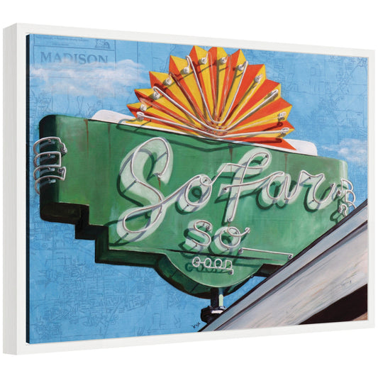 So Far by Krista V. Allenstein Framed Canvas Wall Art Print