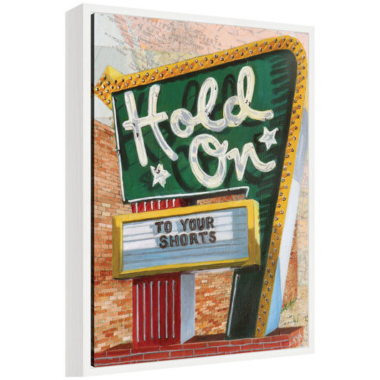 Hold On To Your Shorts by Krista V. Allenstein Framed Canvas Wall Art Print