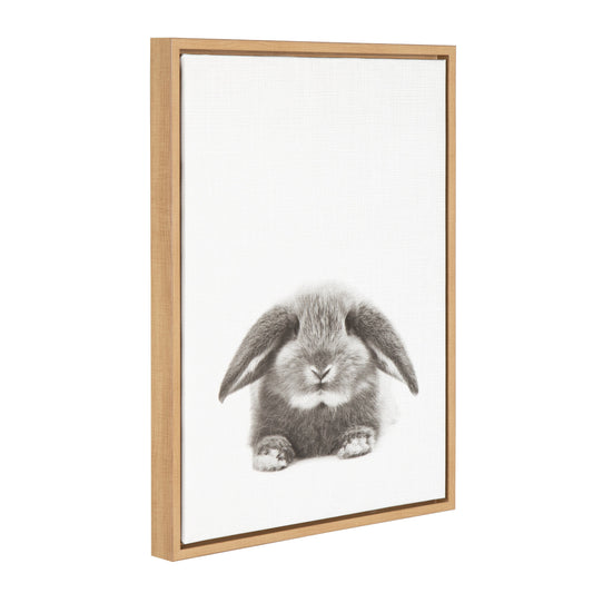 Sylvie Rabbit Framed Canvas by Simon Te of Tai Prints