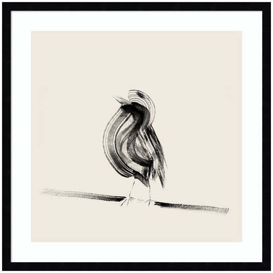 Bird on a Branch by Danushka Abeygoda Framed Wall Art Print