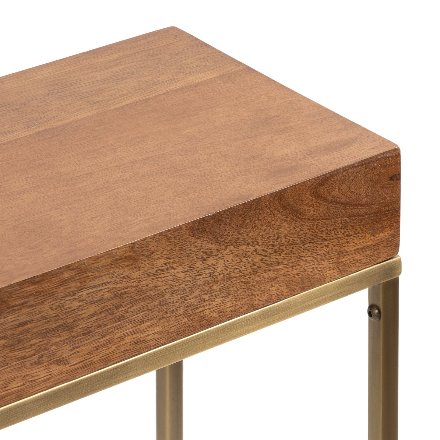 Karlsen Wood and Metal Slim Side Table
