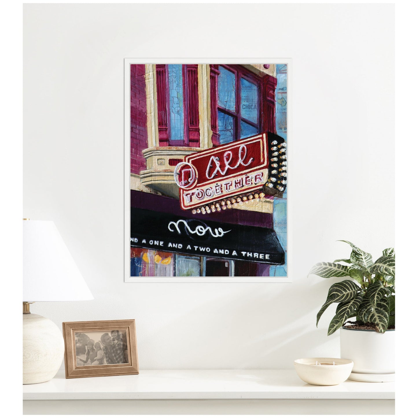 All Together Now by Krista V. Allenstein Framed Canvas Wall Art Print