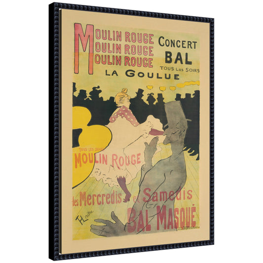 Moulin Rouge La Goulue 1891 Henri de Toulouse Lautrec by The Art Institute of Chicago Framed Canvas Wall Art Print