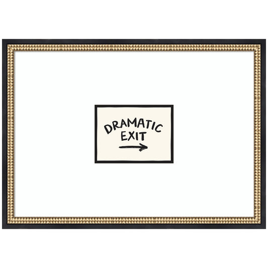 Dramatic Exit Entryway Sign by Lucky Guava Framed Wall Art Print