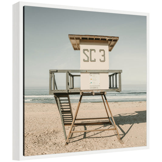 Sylvie SC3 Lifeguard Tower Framed Canvas by Alicia Bock
