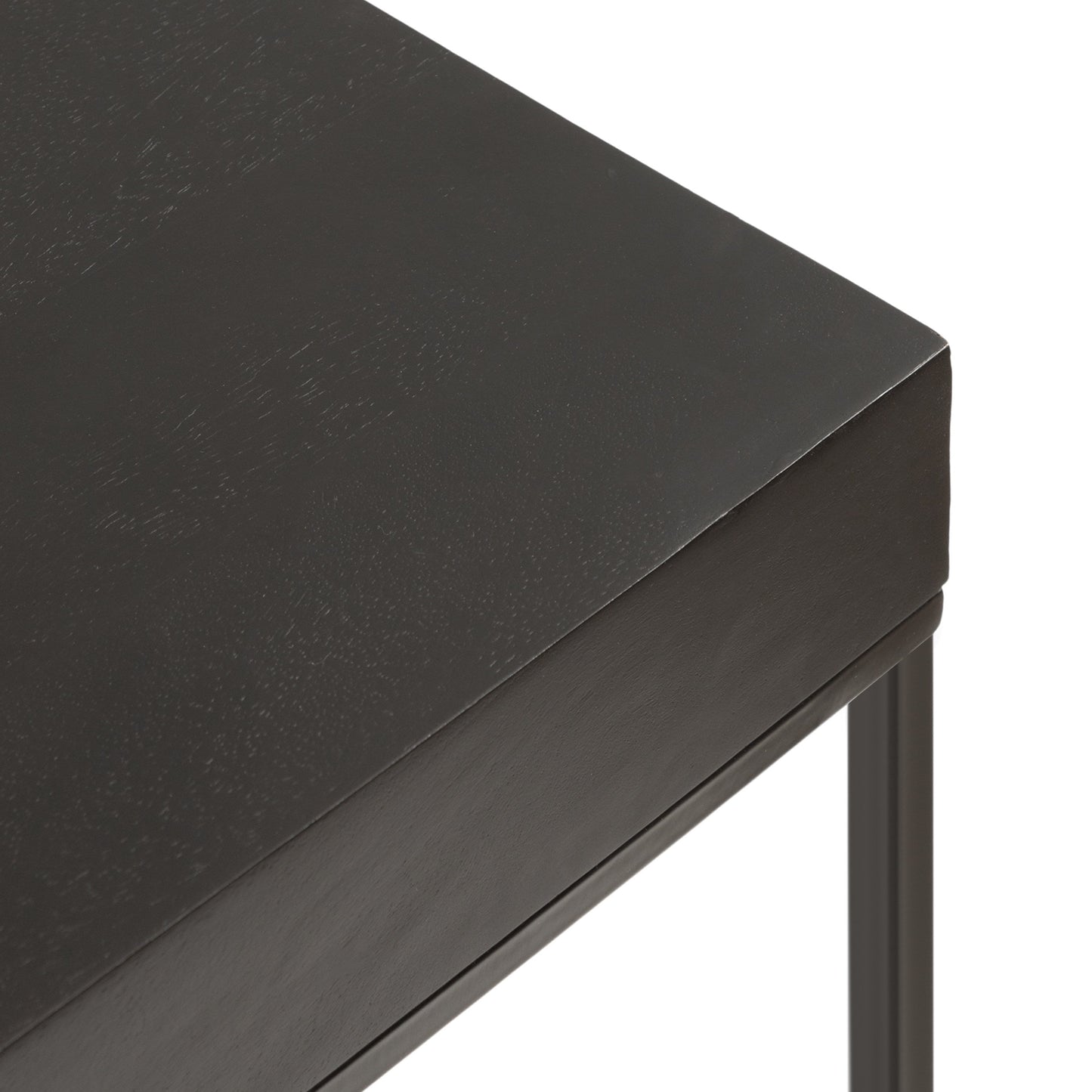 Karlsen Wood and Metal Slim Side Table
