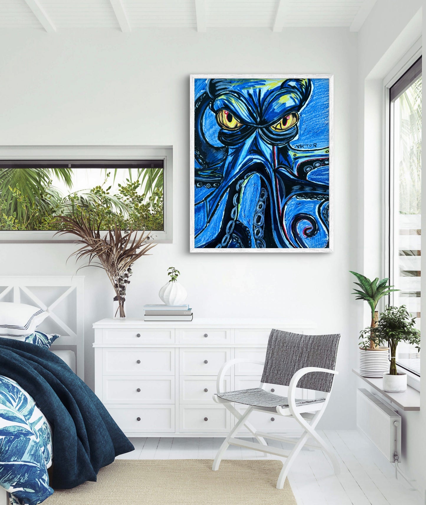 Blue Octopus - Art Prints