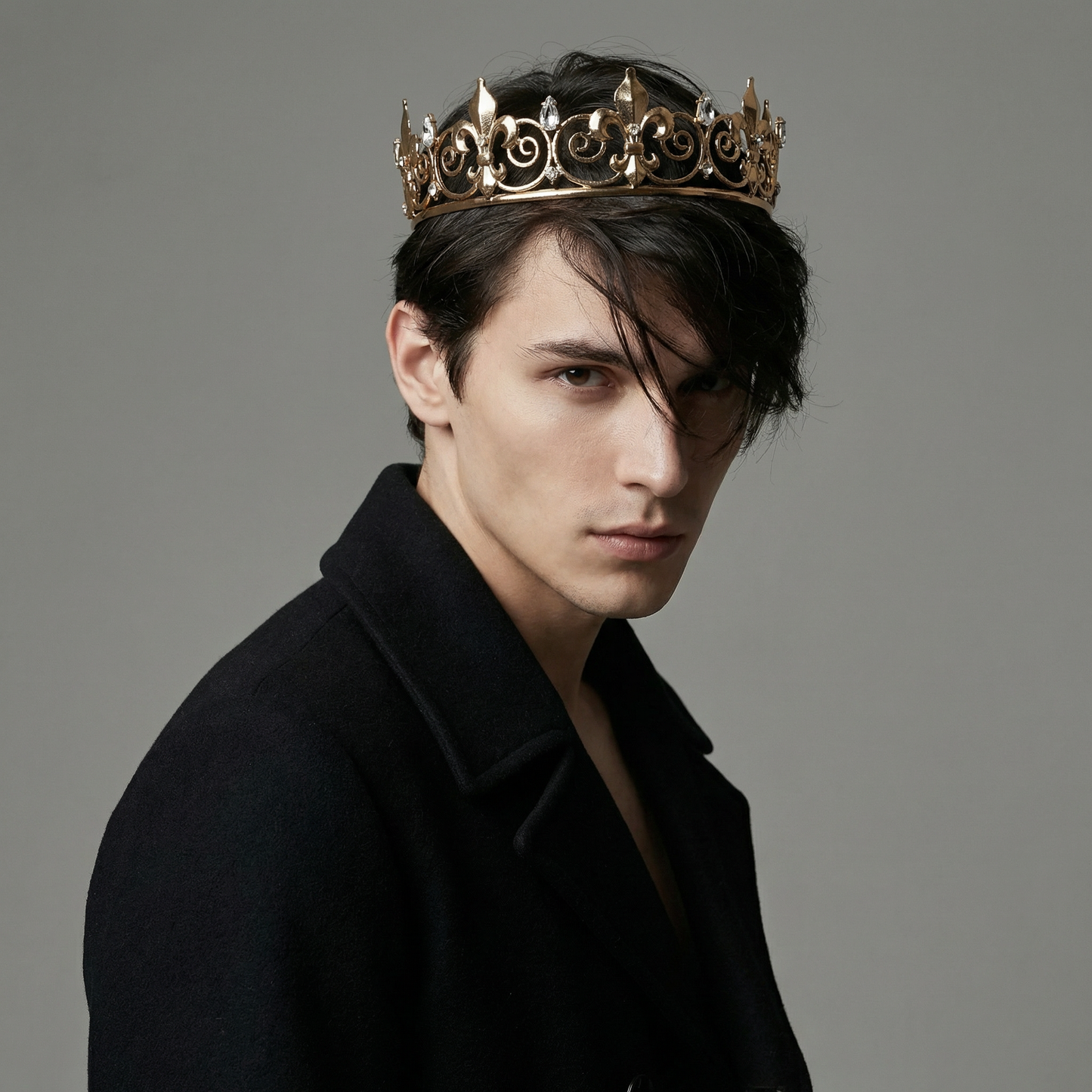 Royalty is Earned Unisex Circular Crown in Gold or Silver | Royalty Crown or Photo Prop Hair Accessory