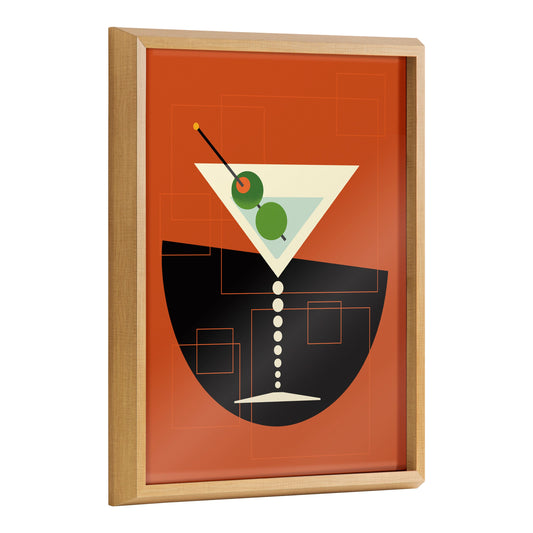 Blake Martini Framed Printed Art by Amber Leaders Designs