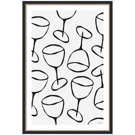 Wine Everywhere by Gabrielly Guedes Framed Wall Art Print