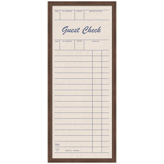 Framed Fabric Pinboard Linen Guest Check Wall Organization