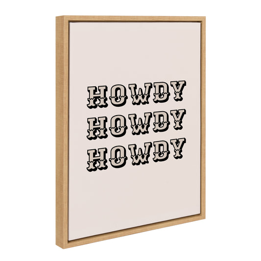 Sylvie Howdy Western Framed Canvas by Honey Island Studio