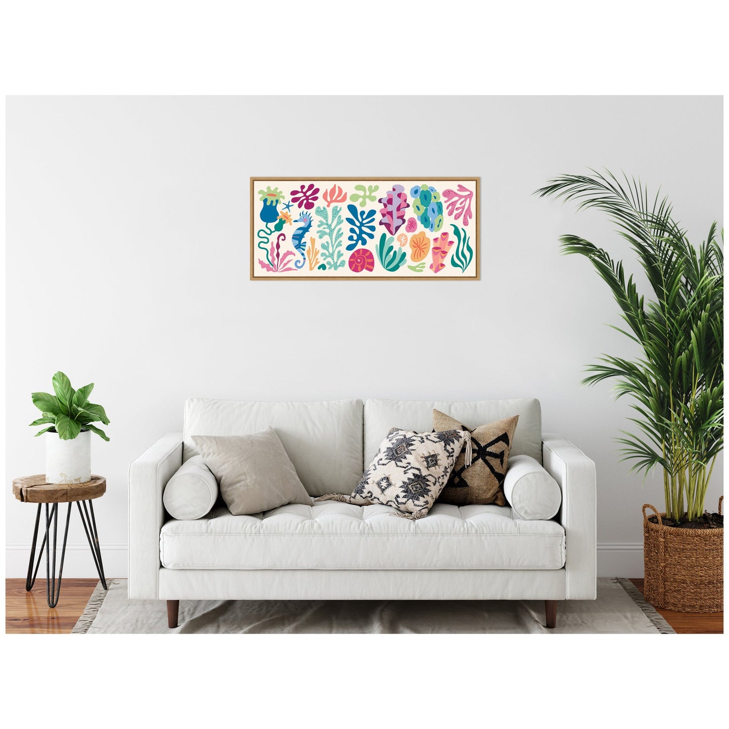 Sylvie Fun Colorful Coral Reef Framed Canvas by Rachel Lee