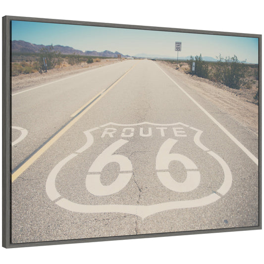 Sylvie Route 66 Framed Canvas by Laura Evans
