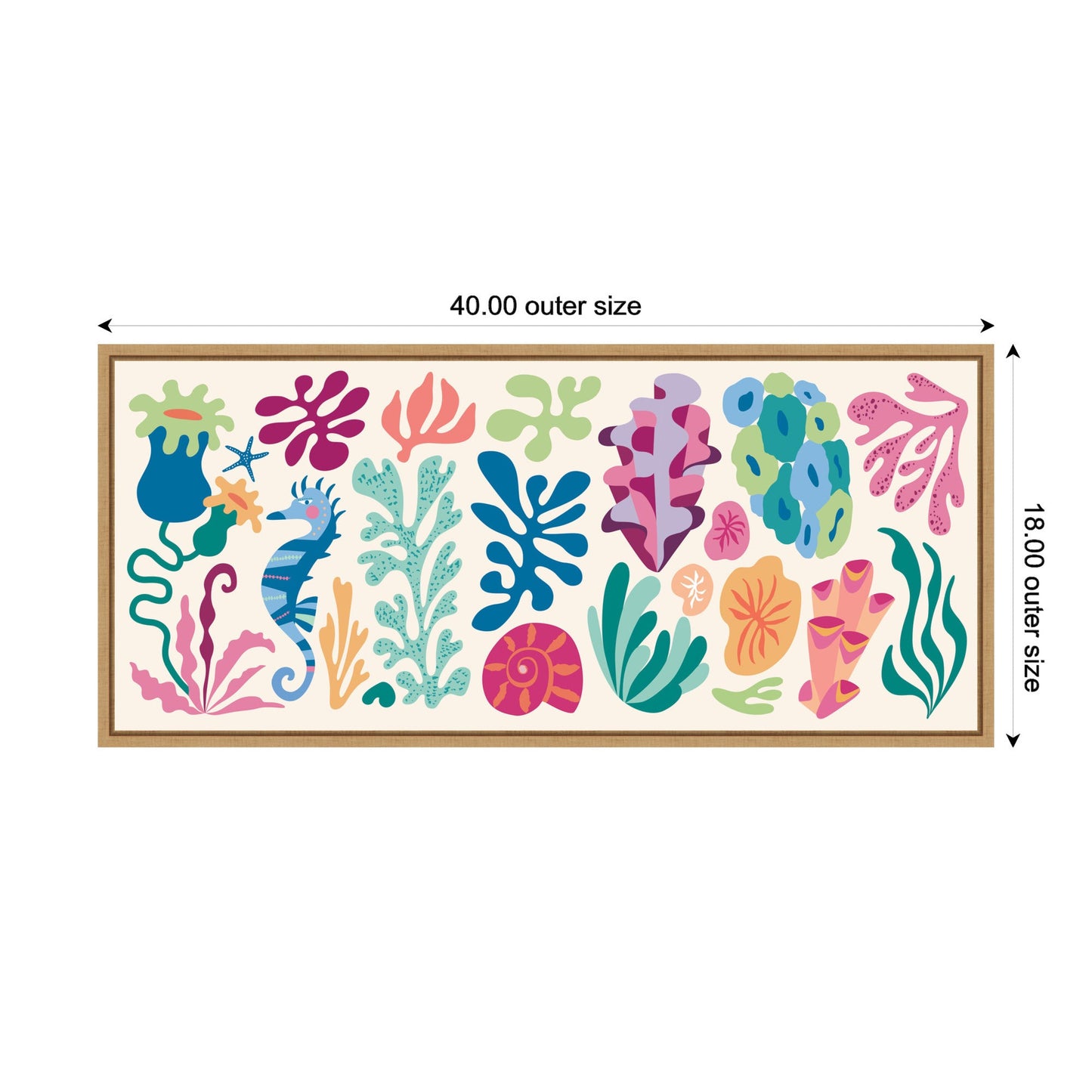 Sylvie Fun Colorful Coral Reef Framed Canvas by Rachel Lee
