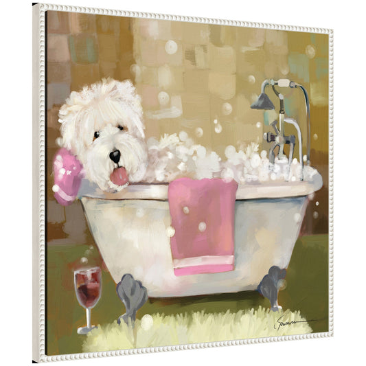 Sylvie Tiny Bubbles Framed Canvas by Mary Sparrow