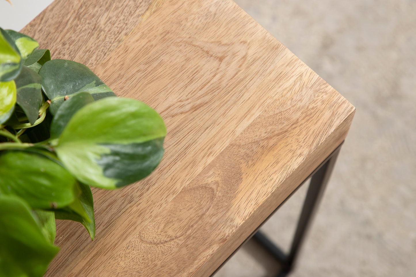 Karlsen Wood and Metal Slim Side Table