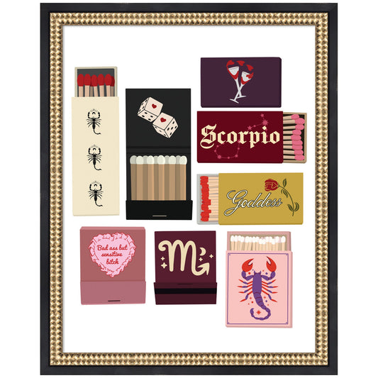 Scorpio Matchbooks 14x18 FC by Megan Ryan Framed Wall Art Print