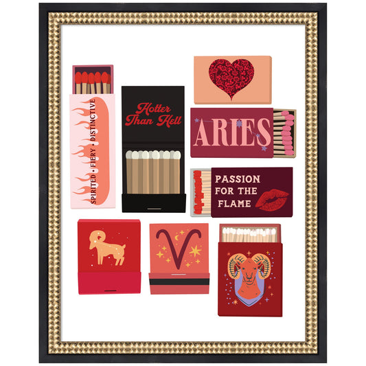 Aries Matchbooks 14x18 FC by Megan Ryan Framed Wall Art Print