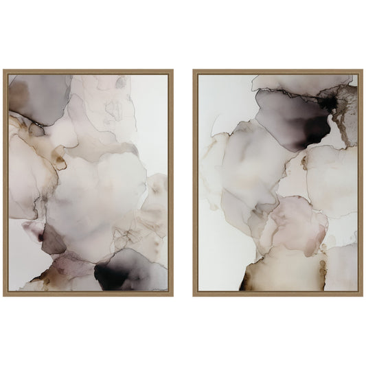 Smoke No. 1 & No. 2 2 Piece Framed Canvas Wall Art Set by Amy Lighthall