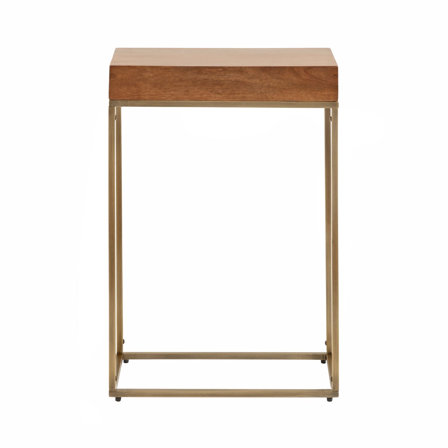 Karlsen Wood and Metal Slim Side Table