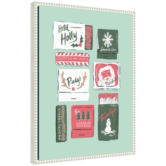Sylvie Beaded Holiday Matchbooks Framed Canvas by Krissy Mast