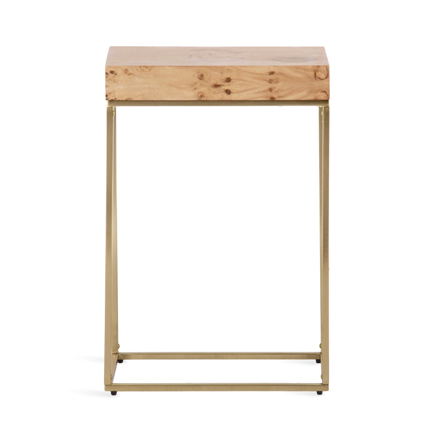 Karlsen Wood and Metal Slim Side Table