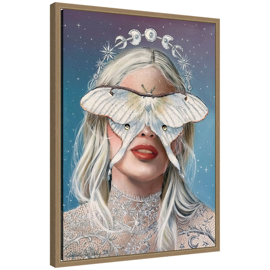 Moon Witch by Charlotte Brindley Framed Canvas Wall Art Print