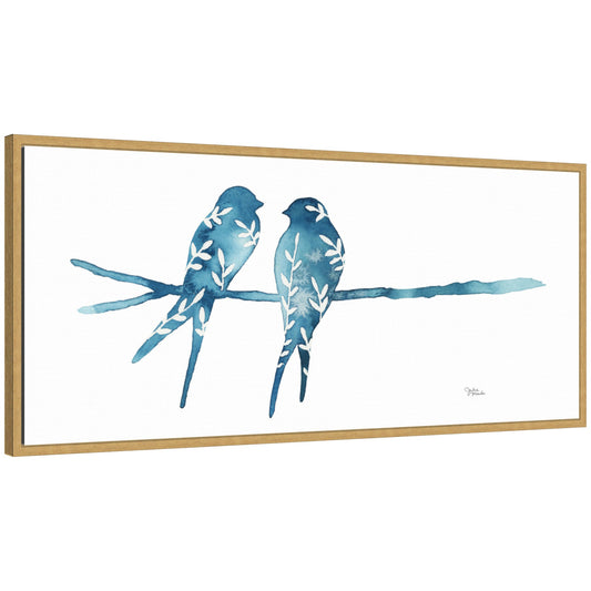 Sylvie Botanical Birds Framed Canvas by Julie Maida