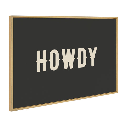 Sylvie Howdy Landscape Black Framed Canvas by Honey Island Studio
