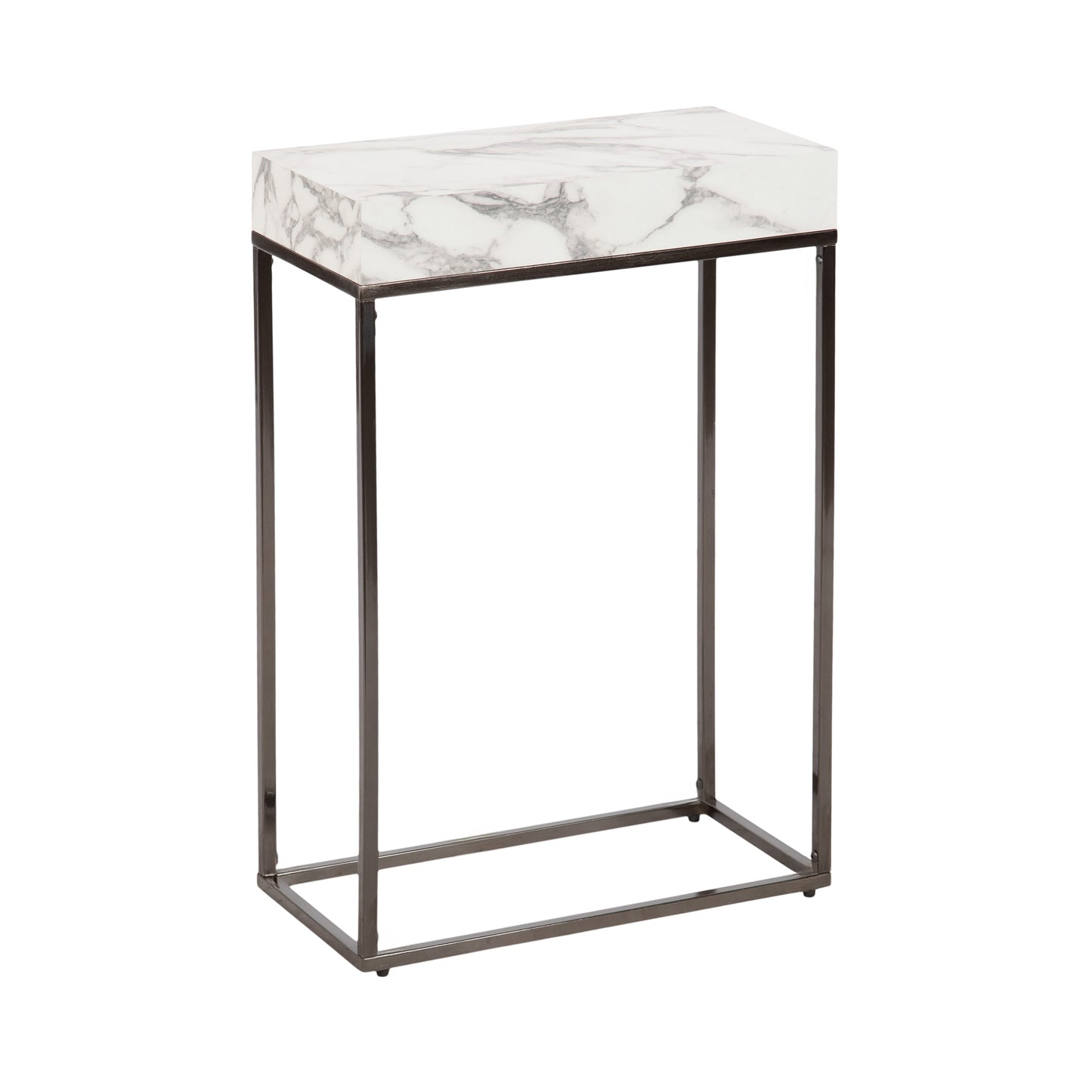 Karlsen Wood and Metal Slim Side Table
