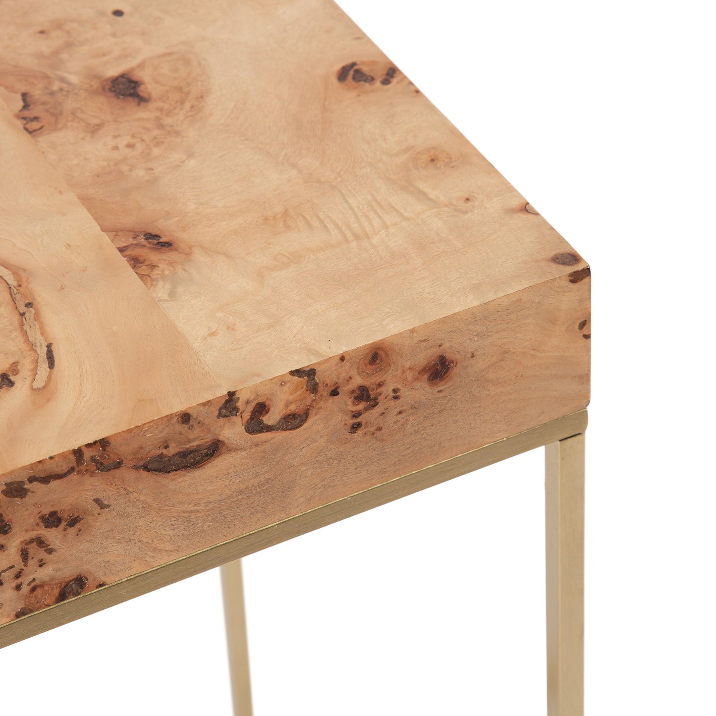 Karlsen Wood and Metal Slim Side Table