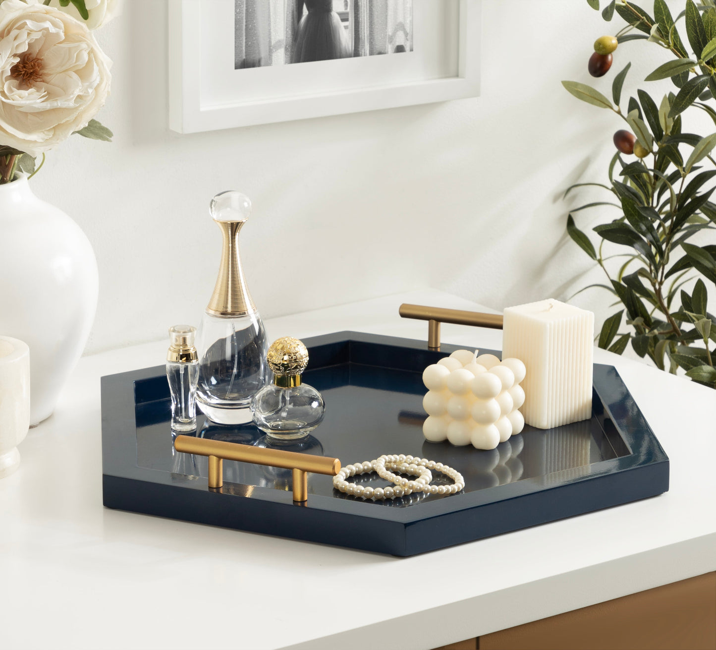 Halsey Hexagon Decorative Tray