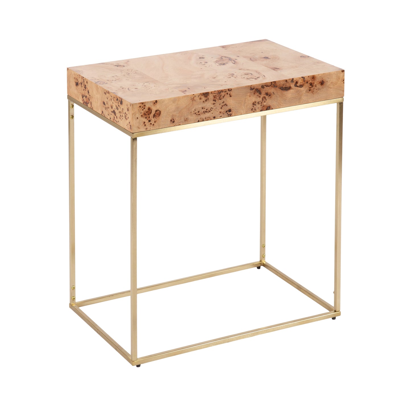 Karlsen Wood and Metal Slim Side Table